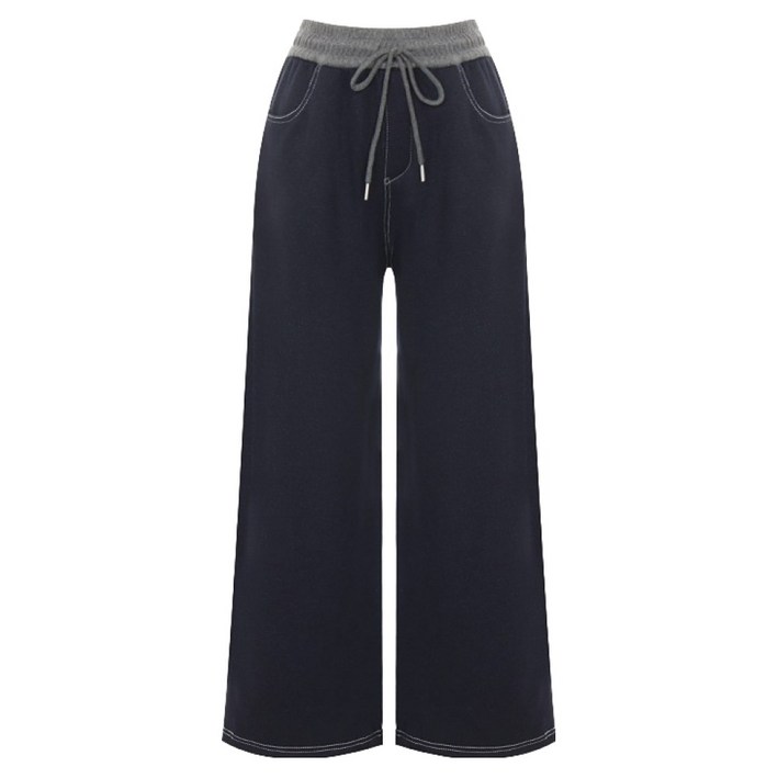 샐리 여성용 스티치 데님배색 밴딩팬츠 I6A-CPT001