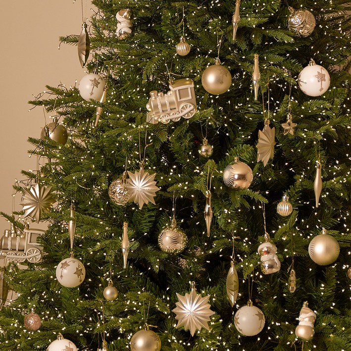 홈트너 크리스마스 트리오너먼트 세트, 골드스노우맨, 70개