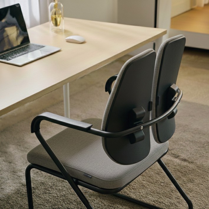 듀오백 독서실 스터디의자 DK073B, 그레이