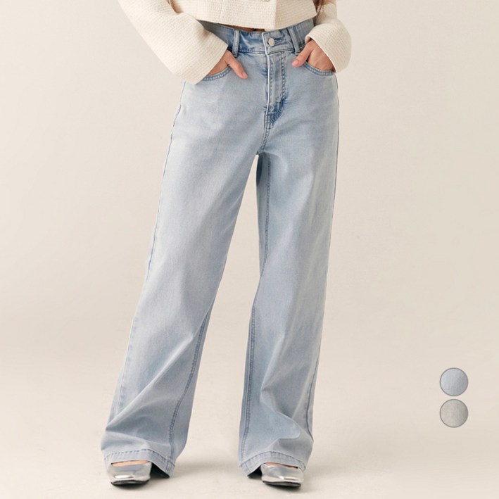 로엠 여성용 Fit me 스트레이트 데님 팬츠