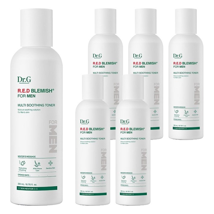 닥터지 레드 블레미쉬 포 맨 멀티 수딩 토너, 200ml, 6개