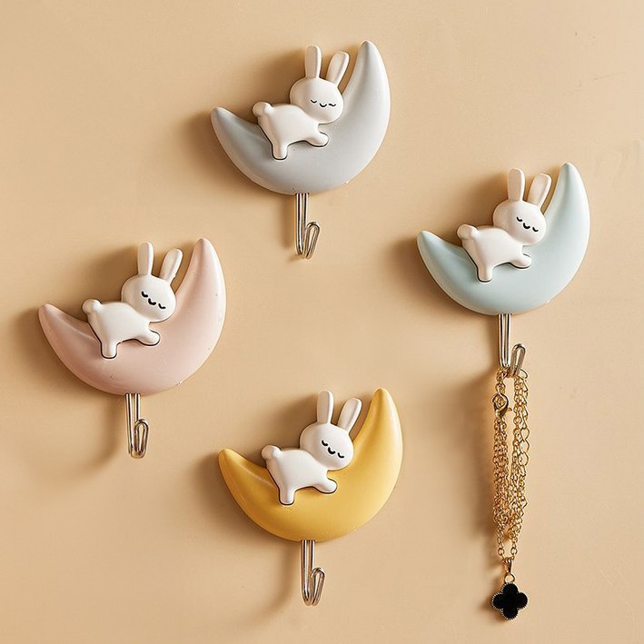 엘빈리빙 달토끼 벽걸이 후크 4종 x 2p 세트