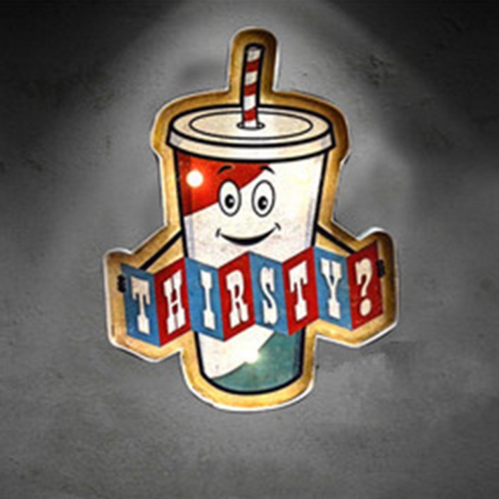 쿼르디 LED 복고풍 벽장식 펜던트 음료수컵