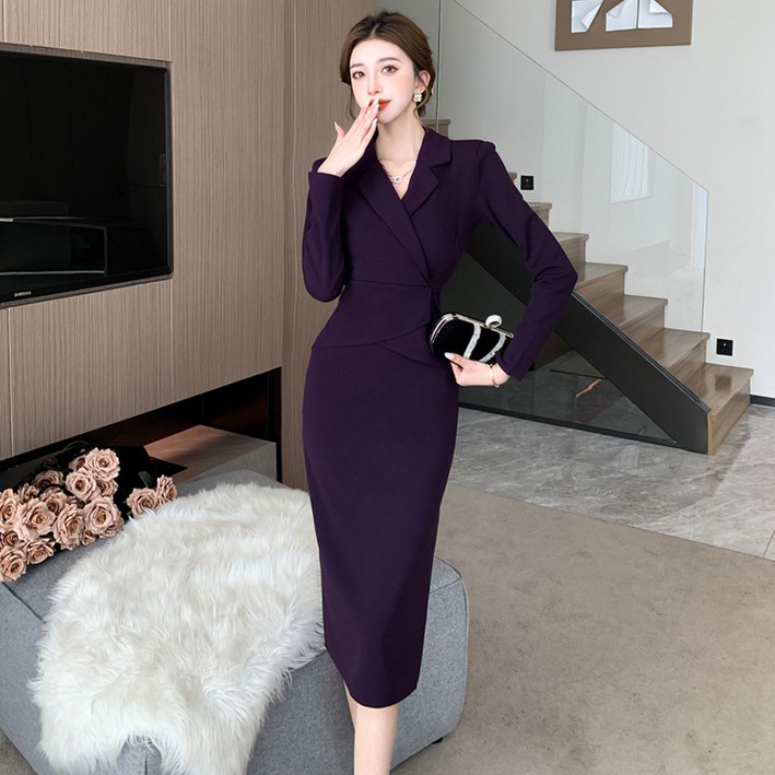 JQS 오피스룩 XL 하객 롱 원피스 1119