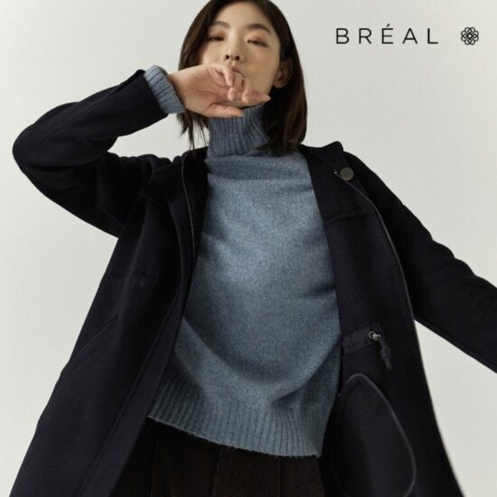 브리엘 후디드 핸드메이드 울코트