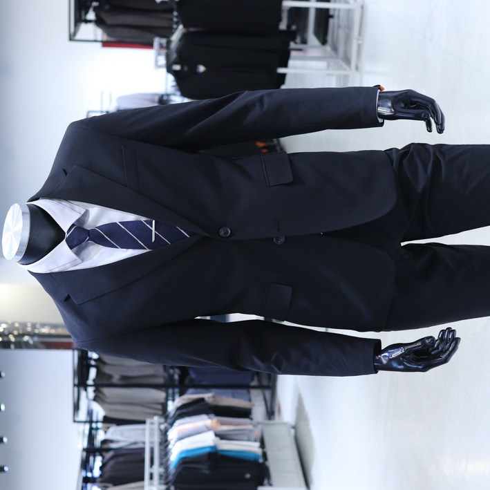 STCO 블랙 슬림핏 파워스트레치 수트 정장 SSJUCB1SETM