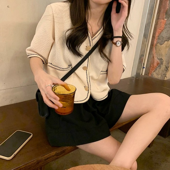 완스몰 여성용 이오르 노카라 반팔 자켓