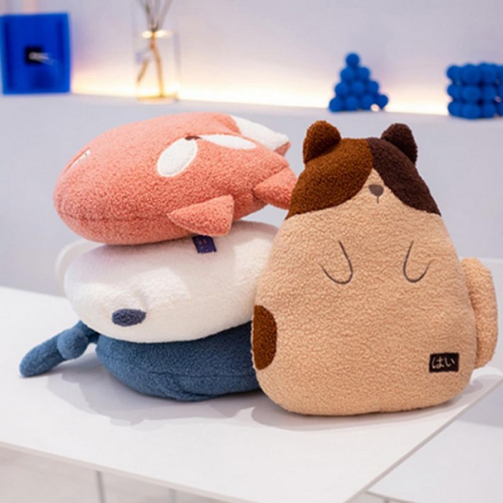 담요 쿠션 낮잠 캐릭터 무릎 사무실 동물