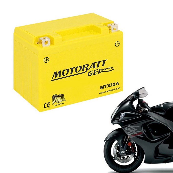 모토뱃젤 오토바이배터리 MTX12 12V 12AH YTX12-BS YTX14-BS 밧데리, 1개, 스즈키 GSX1300R