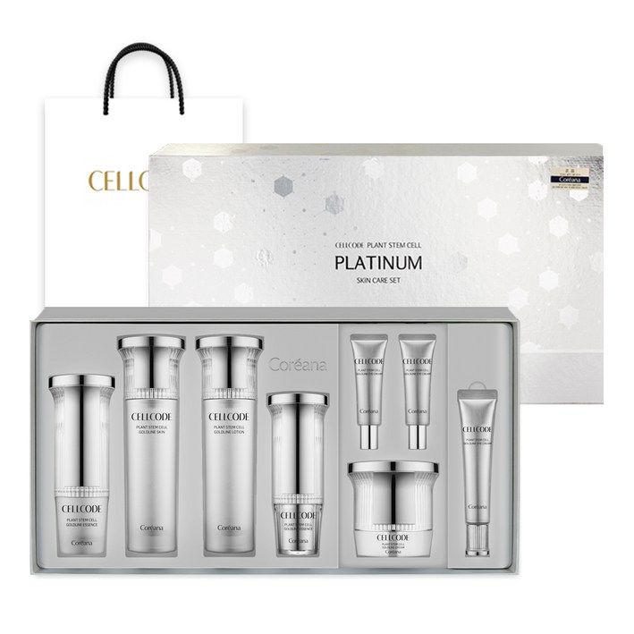 코리아나 플래티넘 줄기세포 화장품 8종2중기능성3종특허캐비어 스네일 크림2개 증정, 1세트