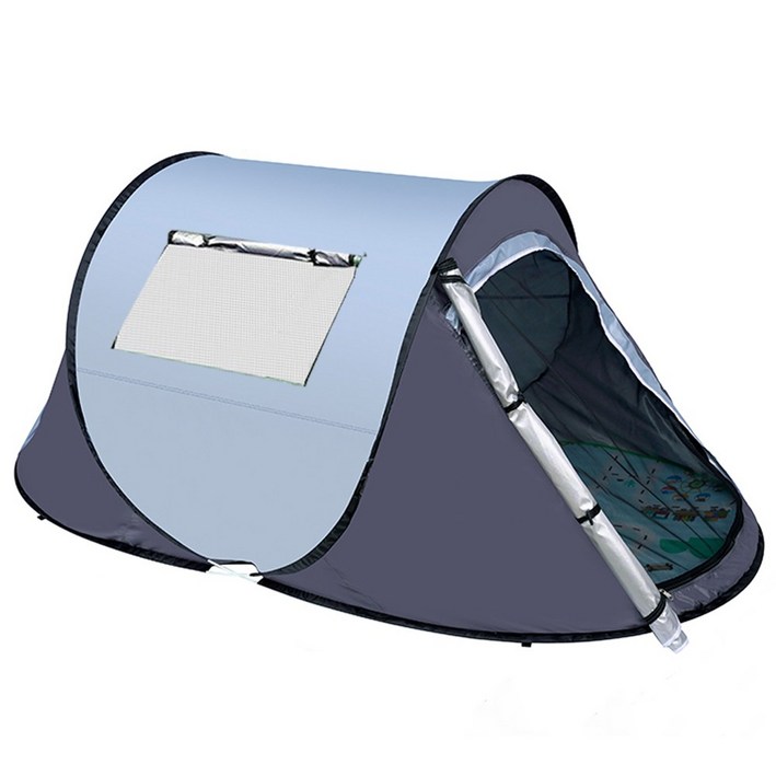 씽크라이프 원터치 팝업 텐트, 간편 설치 그늘막 쉘터, 자외선 차단 나들이 한강 피크닉용, 블루, 2-3인용