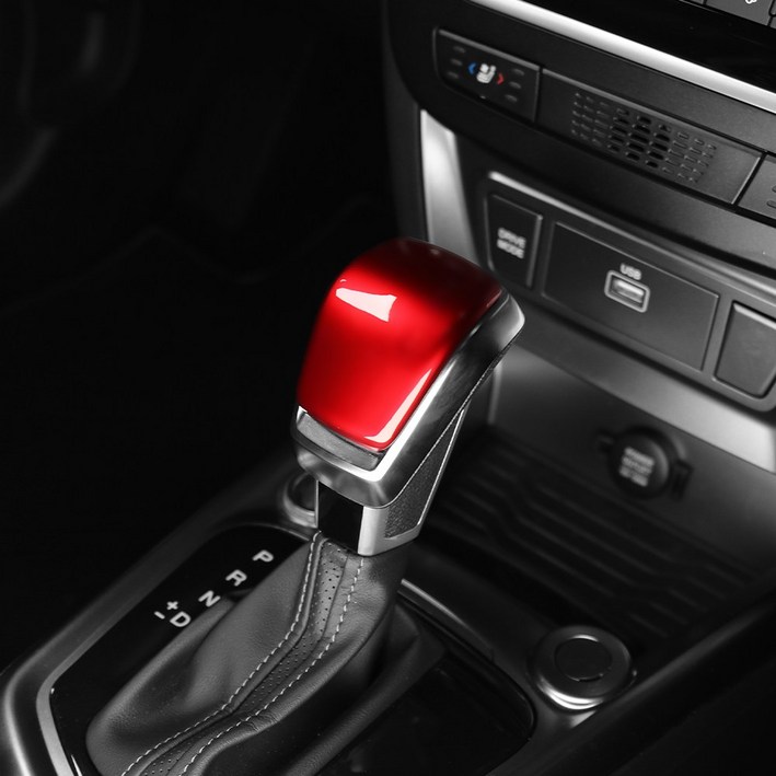 유투카 호환 티볼리 카본 몰딩 기어봉 커버, 기타, 기어봉 커버 1P [유광레드]