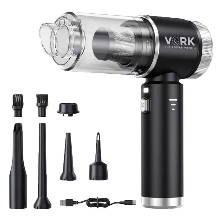 VORK 무선 미니 청소기 진공 핸디 가정용 에어건 소형 원룸 저렴한 청소기