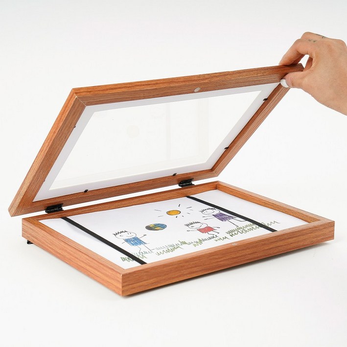 NEW아이픽키핑액자 그림보관액자 그림액자틀 A4사이즈 A3사이즈 8절사이즈 벽걸이액자 아이방꾸미기, NEW White