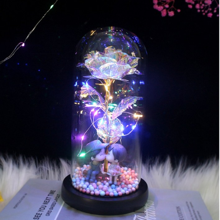 꽃무드등 장미 LED 유리돔 꽃조명 커플