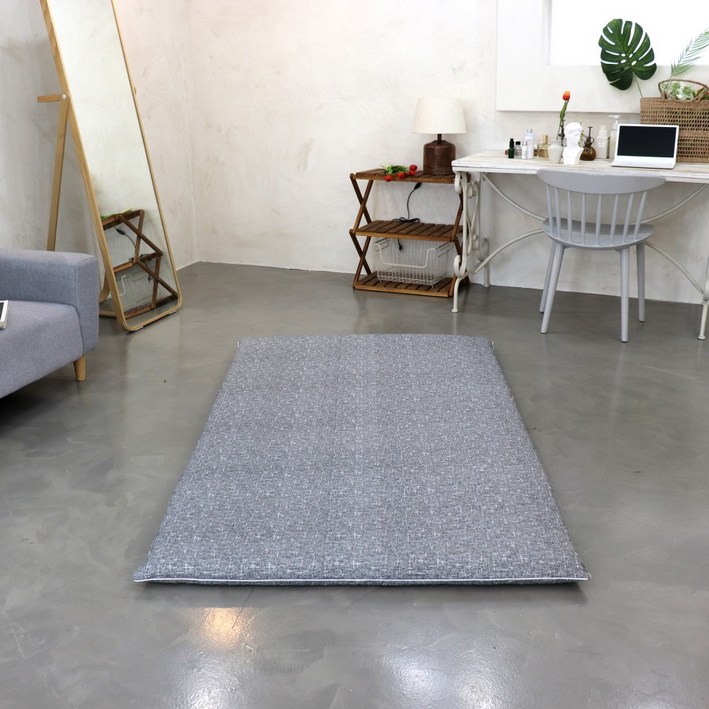 양면사용 누빔 요커버 바닥이불 요매트커버 S/SS/Q, 그레이