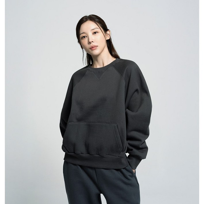 콘치웨어 여성용 소프트크림 기모 맨투맨 4colors 필라테스 요가