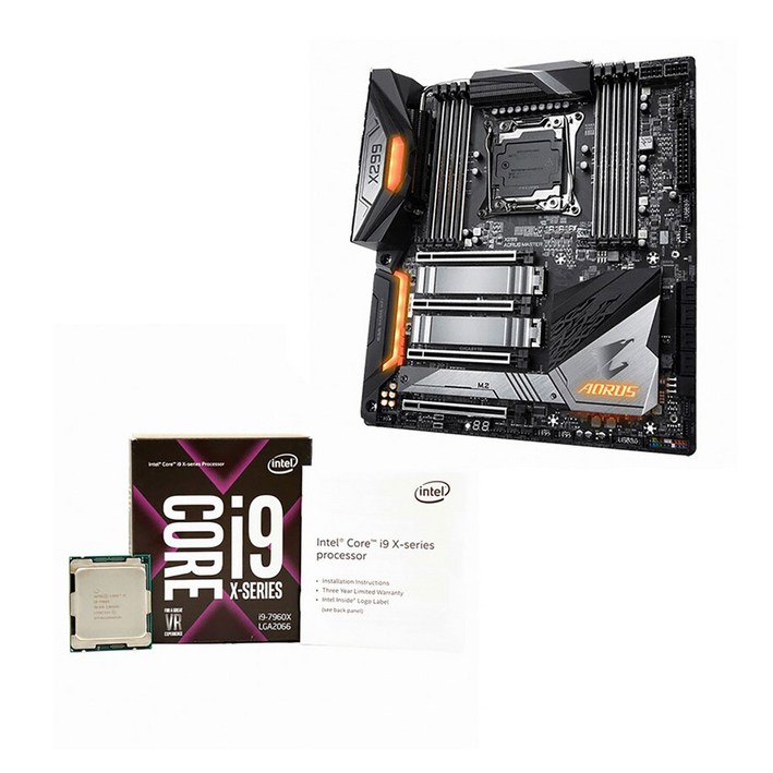 GIGABYTE X299 AORUS MASTER 메인보드인텔 i97960X CPU 번들 GIGABYTE X299 AORUS MASTER 메인보드인텔 i97960X CPU 번들