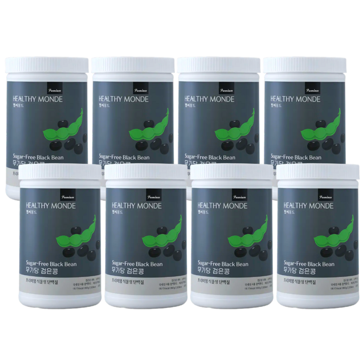 헬씨몽드 국가대표 선수들이 섭취하는 식물성 단백질 무가당 검은콩, 8개, 600g