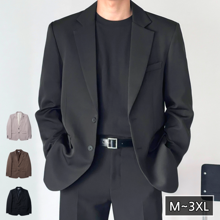 이브 남성용 오버핏 싱글 빅사이즈 블레이저 자켓 3color 60861 이브 남성용 오버핏 싱글 빅사이즈 블레이저 자켓 3color 60861