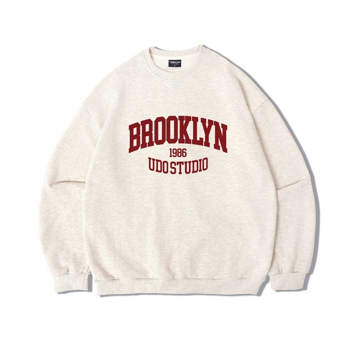 어센틱 릴렉스드 브루클린 맨투맨 스웨트 오트밀