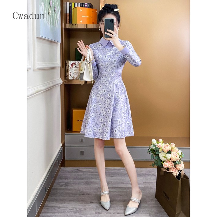 Cwadun 여름 패션 꽃무늬 원피스 여성 AZS74