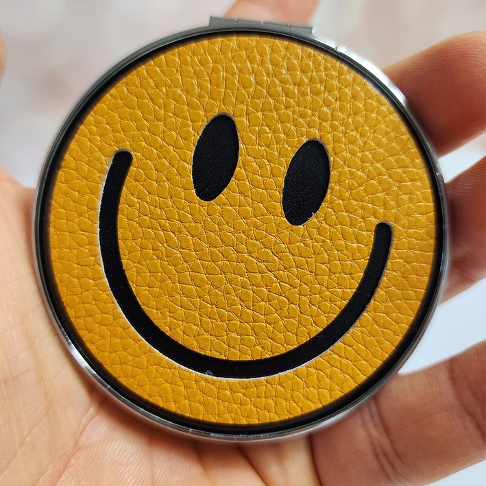 귀여운 스마일 휴대용 접이식 미니 손거울