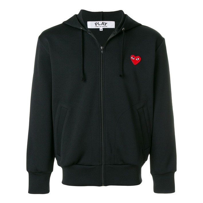 꼼데가르송플레이 heartpatch zipup hoodie
