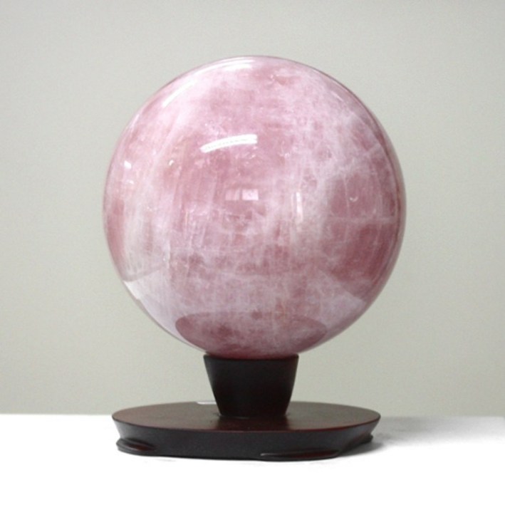 힐링젬 장미수정 로즈쿼츠 원석볼 구슬 원형볼 24B-1499, 단일상품