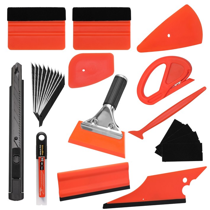 ValueMax 시트지 필름 작업도구 세트, 오렌지색, 1세트