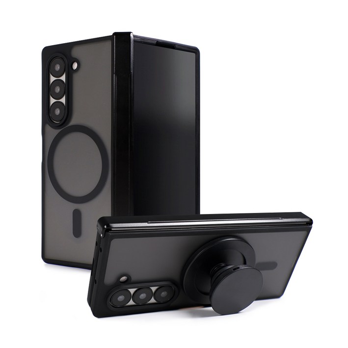 제루크 갤럭시 호환 Z 폴드 맥세이프 슬림 힌지보호 풀커버 그립 스탠드 케이스