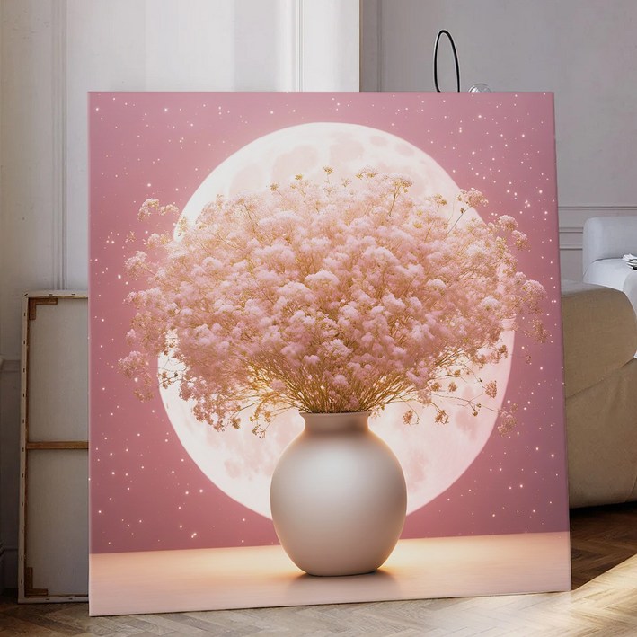 풍수 화월 달항아리 꽃그림 대형액자 복들어오는 캔버스액자 시리즈 11종