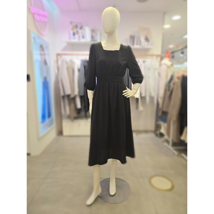 수스스퀘어 스모킹 원피스 KSMS252BOP401