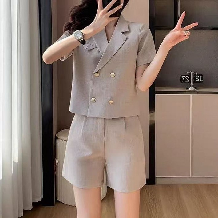 여성투피스 여성세트 반팔자켓 + 반바지 여름자켓 여름바지 SDE26030257 55