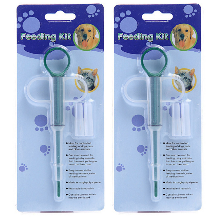 슈슈펫 반려동물 알약 주사기 2개+ 실리콘 노즐 4개