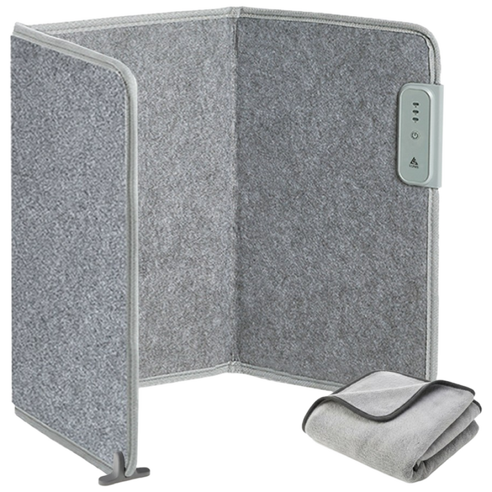 루니스 발난로 파티션 히터 (+무릎담요) 히팅패드 전기 난로 사무실 온열기