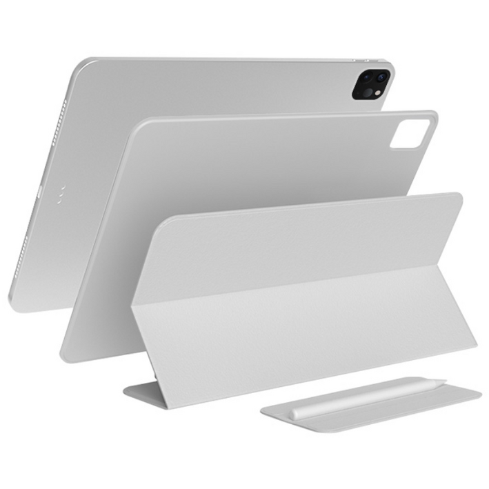 소소한 3단분리 애플펜슬 수납 마그네틱 태블릿PC 커버 매트 폴리오 케이스, 그레이