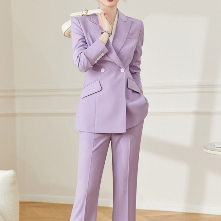 그루밍 grooming 여성 고급 컬러 정장 가스 캐주얼 정장 투피스 세트