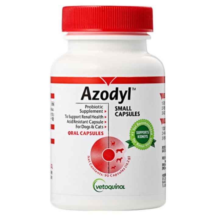 )당일발송( (냉장발송) 베토퀴놀 아조딜 90캡슐 강아지 고양이 신장질환 보조제 영양제, 90정, 신장, 1개