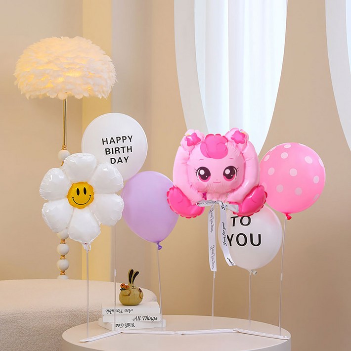 피앤비유니티 스마일 생일축하 프리핏 스탠드 세트