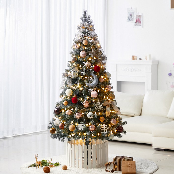 아웃팅 크리스마스 전구 트리 세트, 로맨틱유러피안, 2m