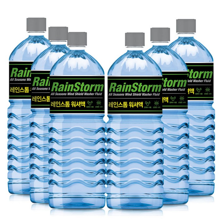 카렉스 차량용 레인스톰 에탄올 워셔액, 1.8L, 6개 카렉스 차량용 레인스톰 에탄올 워셔액, 1.8L, 6개