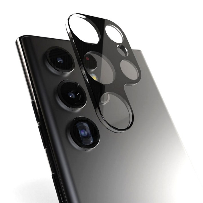 제로스킨 휴대폰 베젤 강화유리 카메라 보호필름 블랙 2p 세트, 1세트