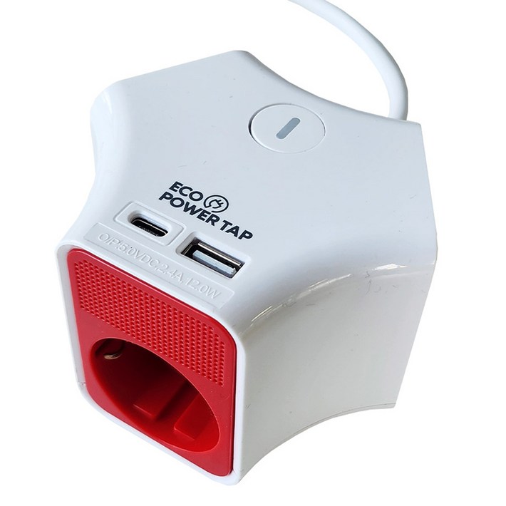 에코파워탭 Y형 USB 큐브 멀티탭 6구 SGKF-1325 TAP