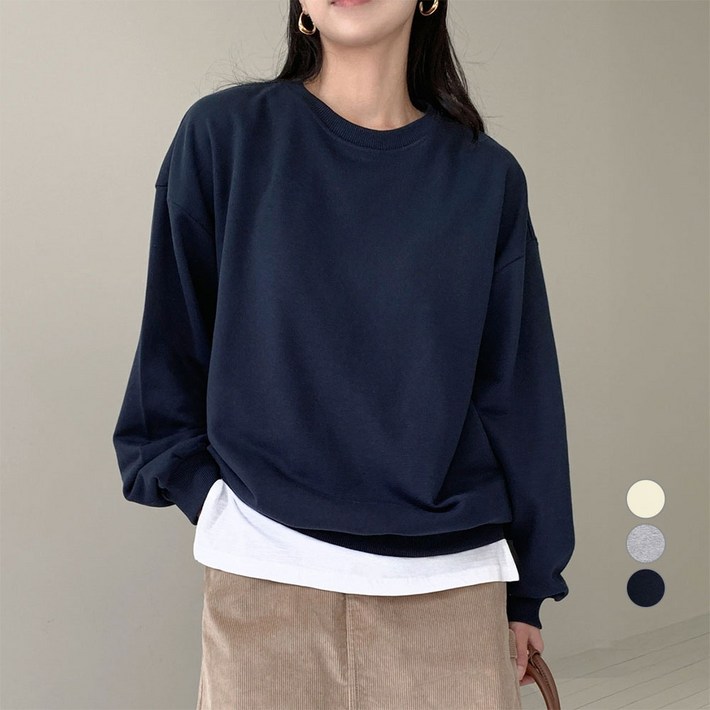 아피나르 여성용 레귤러 핏 기본 스웻셔츠