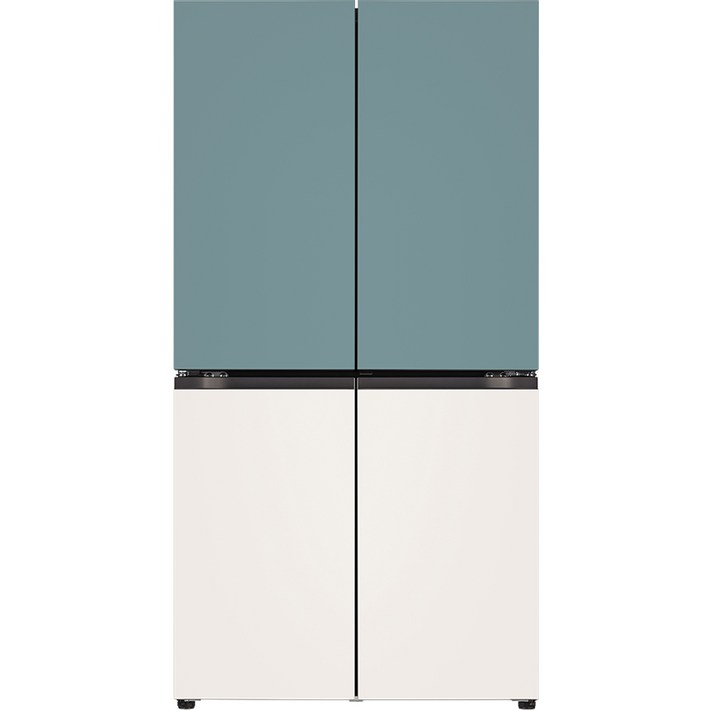 [10% 환급가전] [색상선택형] LG전자 오브제 870L 매직스페이스 메탈 4도어 디오스 냉장고 방문설치