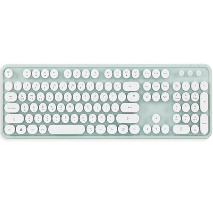 엑토 레트로 무선 일반형 키보드, 민트, KBD48 엑토 레트로 무선 일반형 키보드, 민트, KBD48