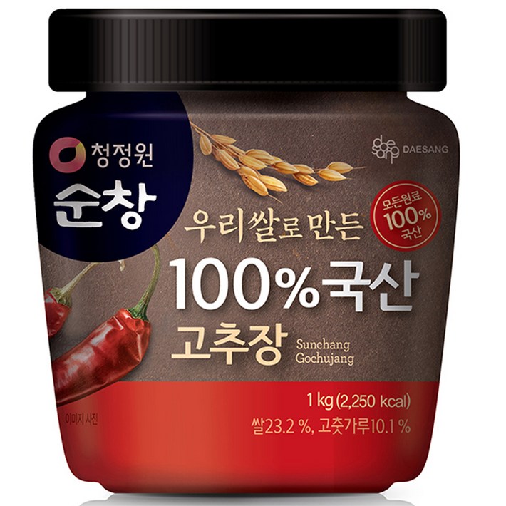 청정원순창 우리쌀로 만든 국산 고추장, 1kg, 1개 청정원순창 우리쌀로 만든 국산 고추장, 1kg, 1개