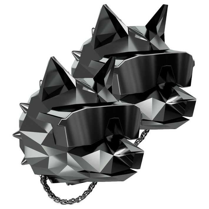 쓰리나인 힙한늑대 불독 프리미엄 차량용 방향제 크롬블랙, 2개, 블랙체리