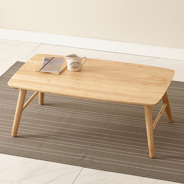 조은세상 고무나무 원목 테이블 900 x 500 mm